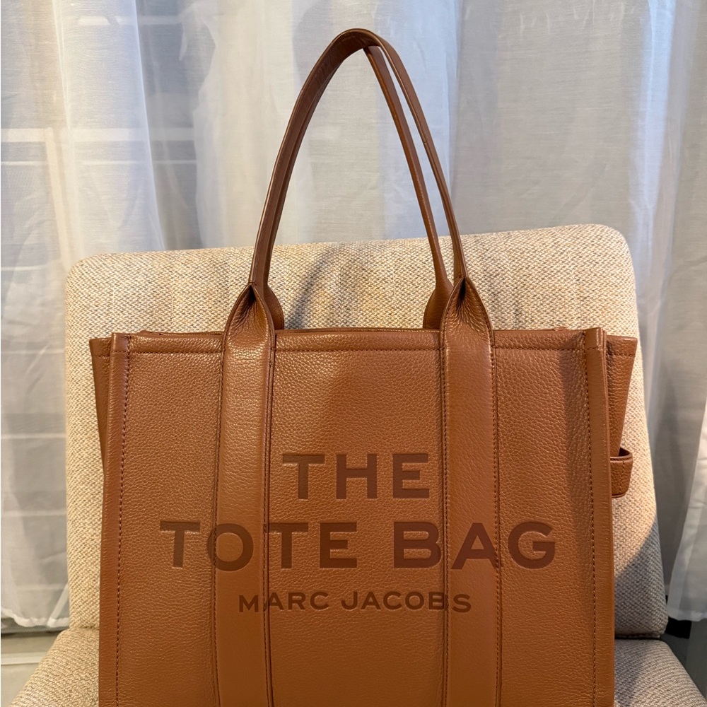 Marc Jacobs Tan Leather Tote Bag